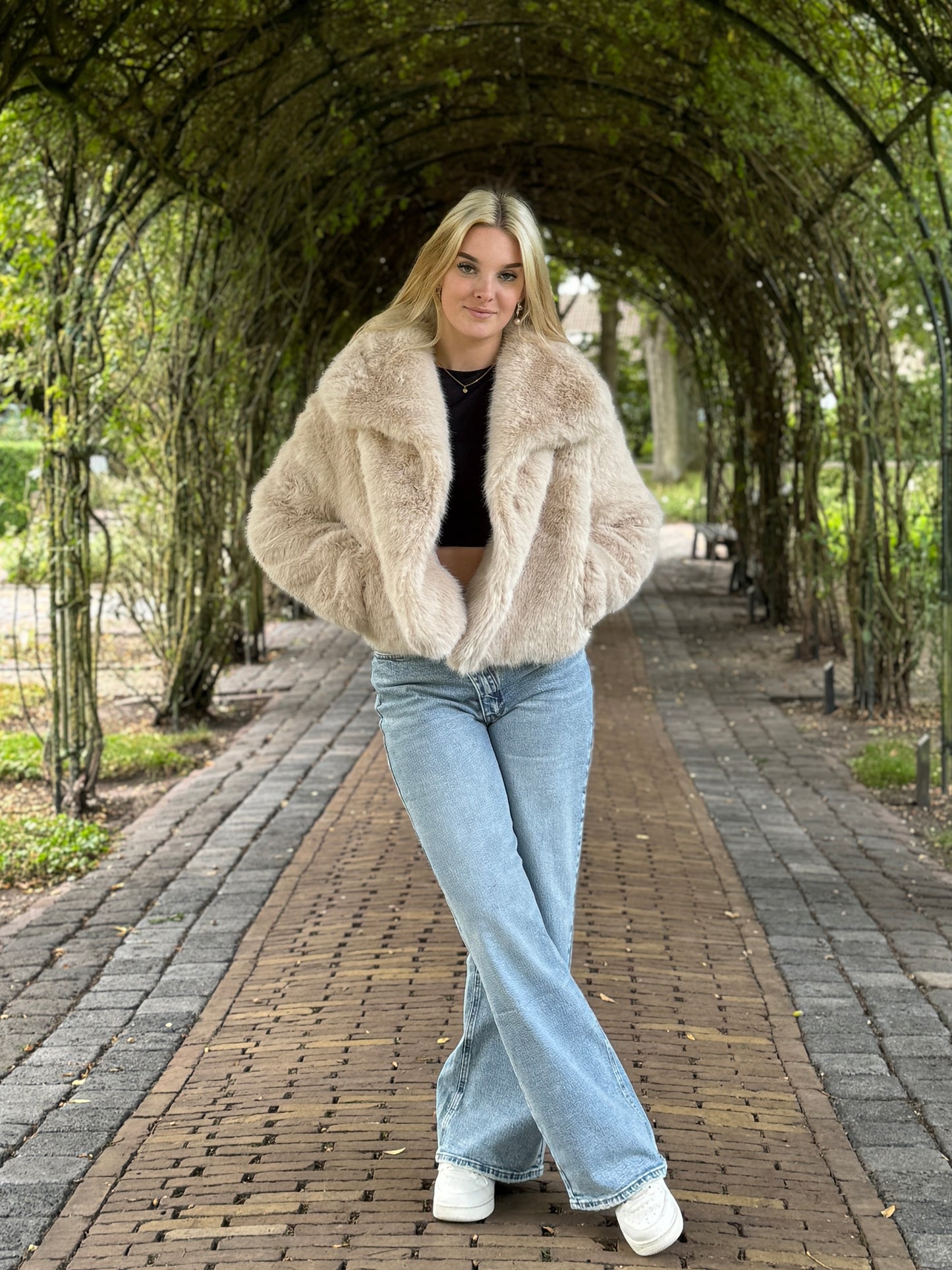 Fur Jacket Beige