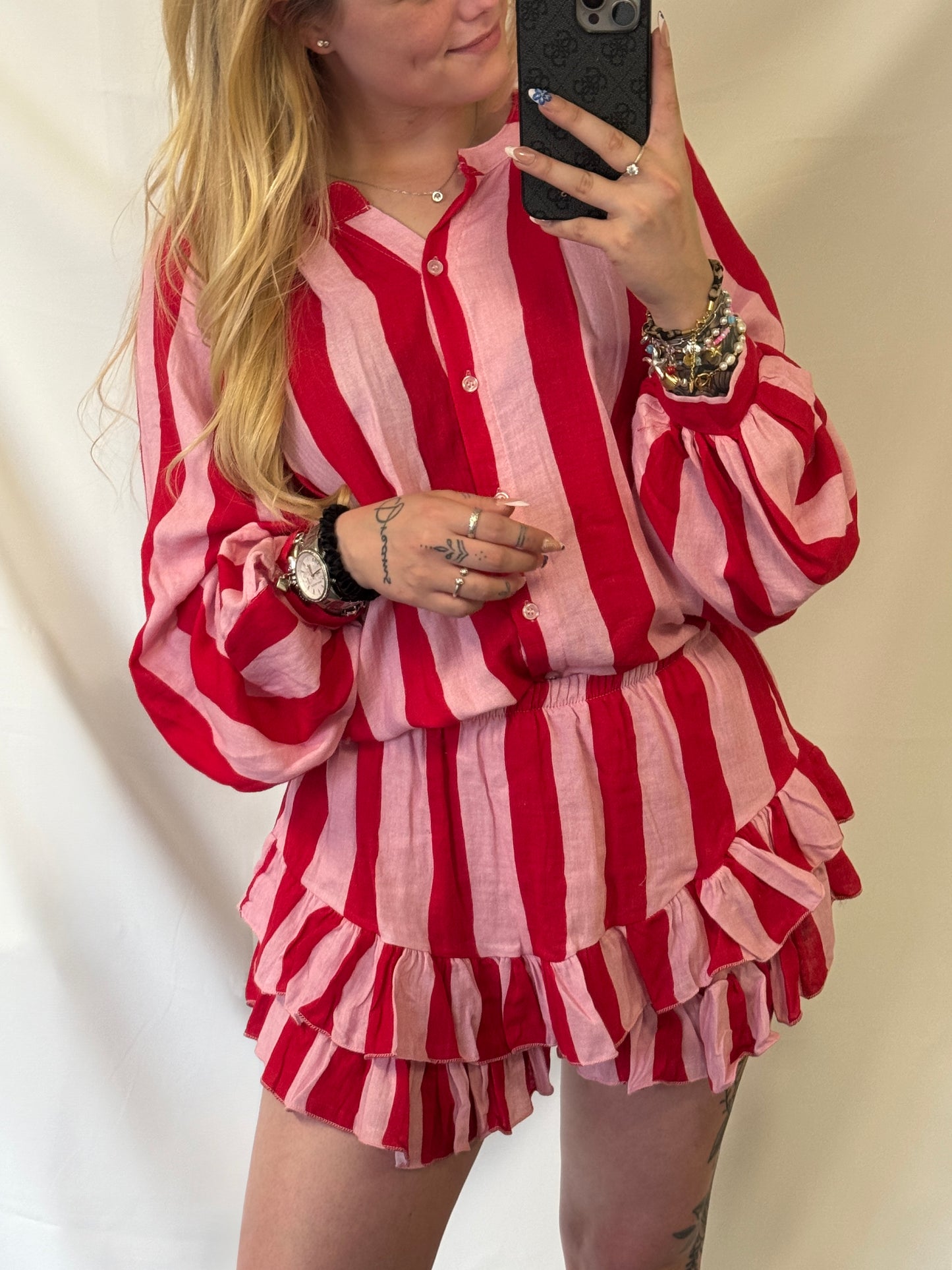 Striped Set Roze