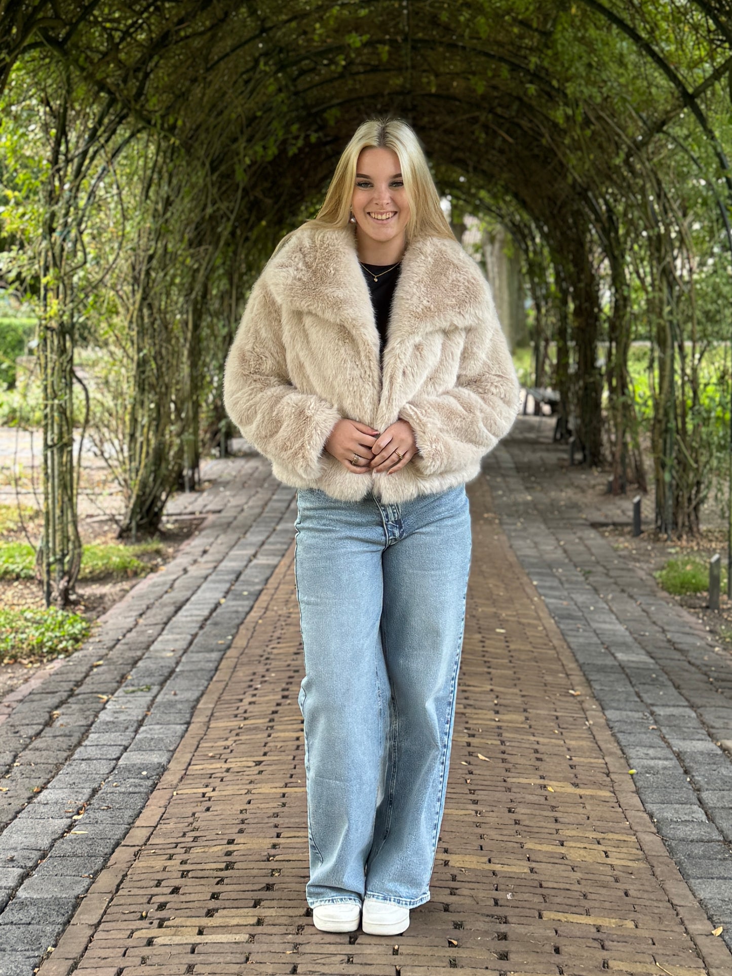 Fur Jacket Beige