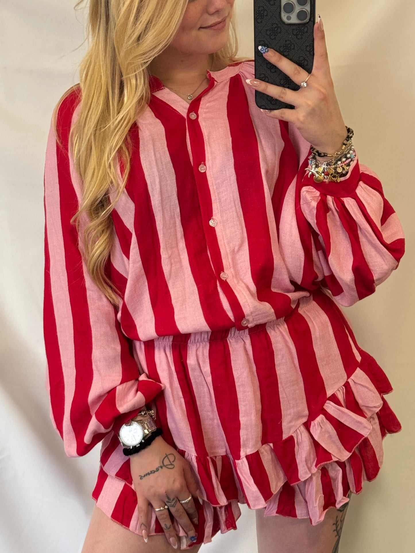 Striped Set Roze