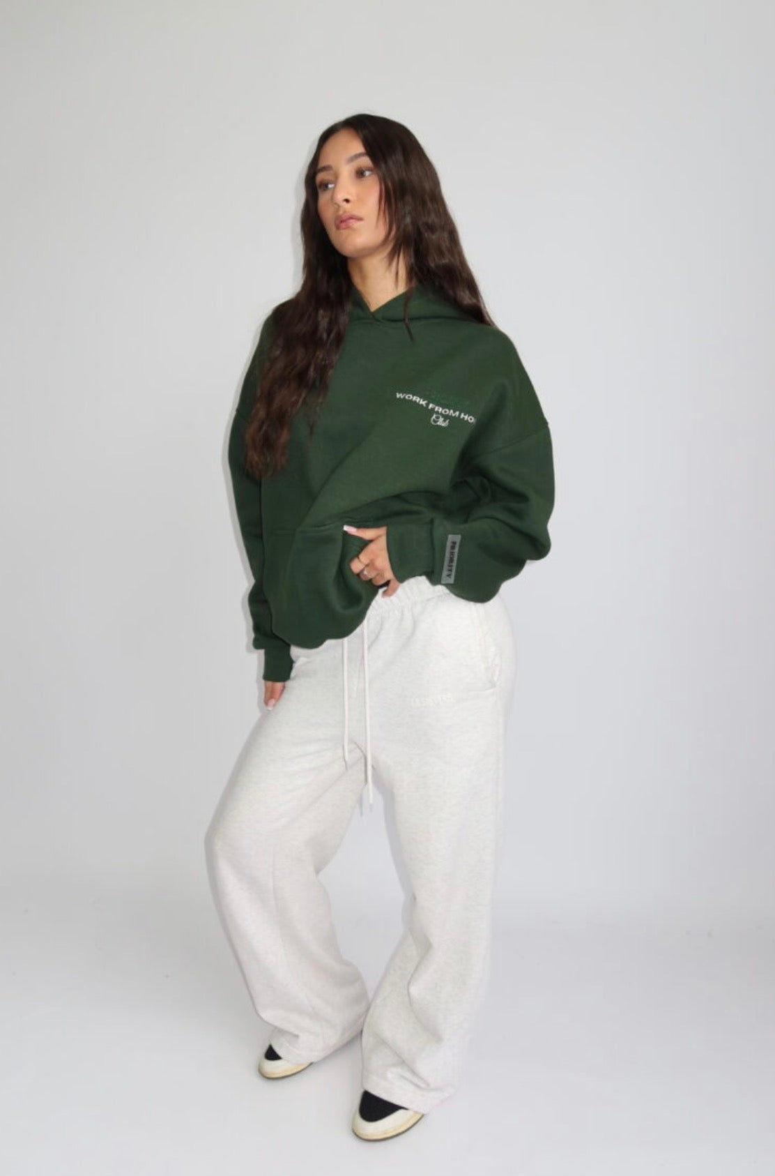 Work From Home hoodie Groen