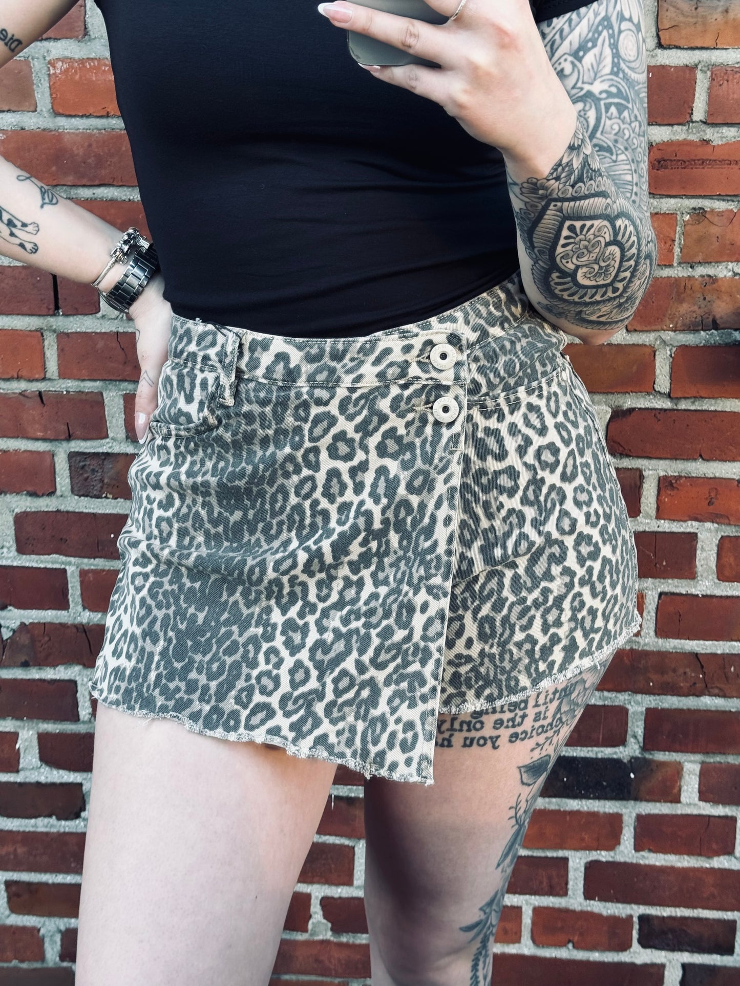 Leopard Skort