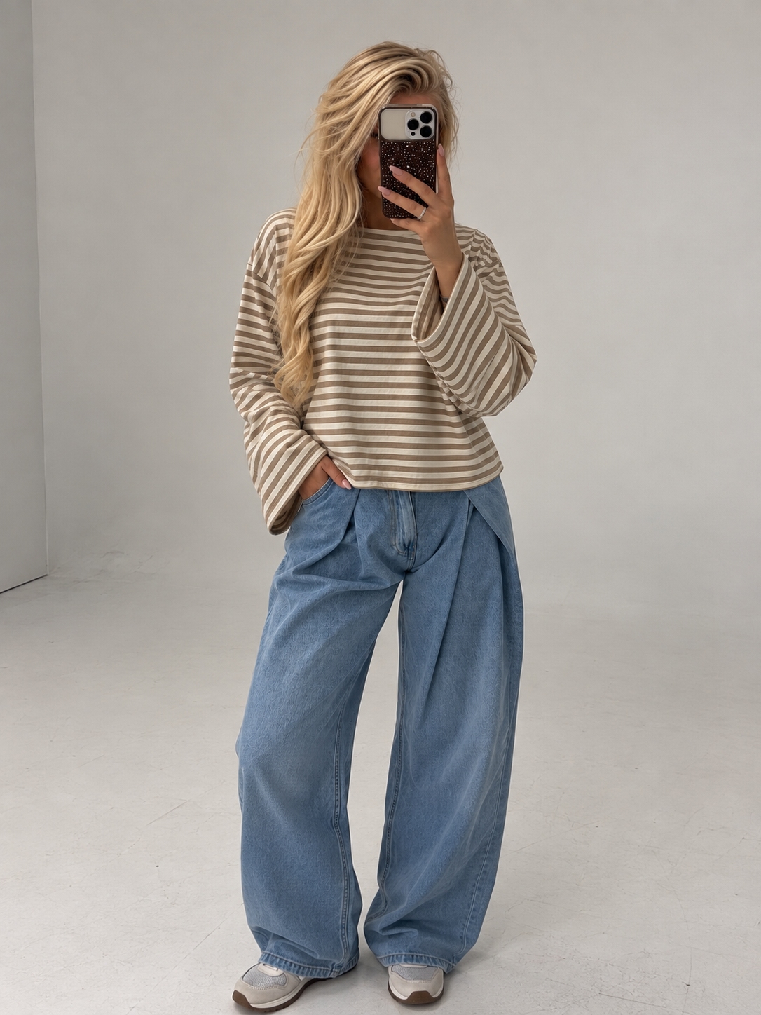Striped Longsleeve Beige