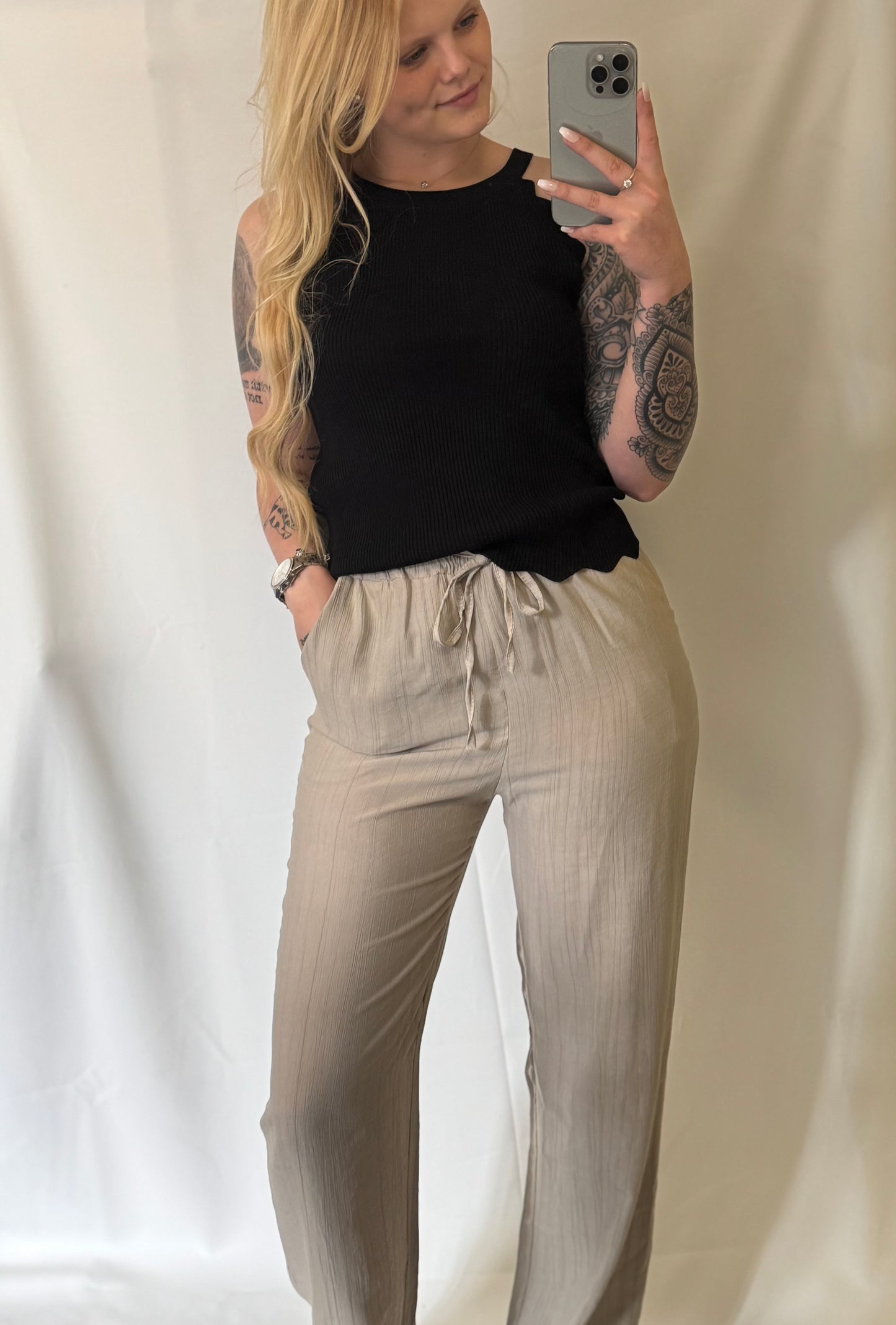 Evi Wide leg Taupe