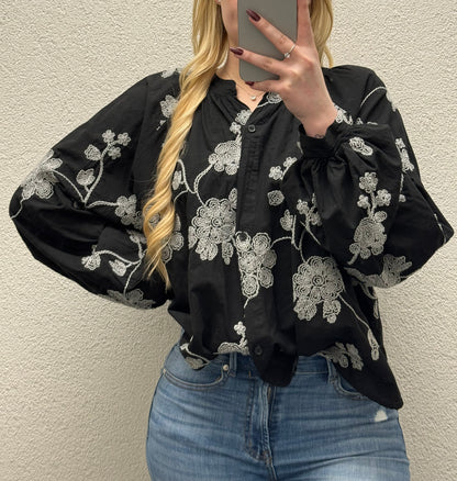 Maya Blouse Zwart