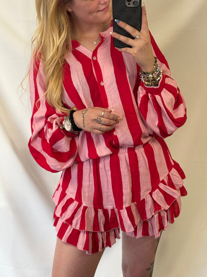 Striped Set Roze