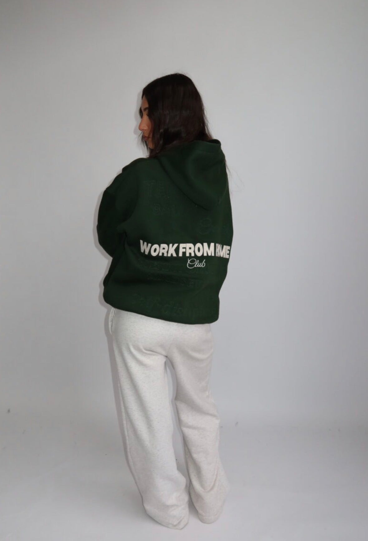 Work From Home hoodie Groen