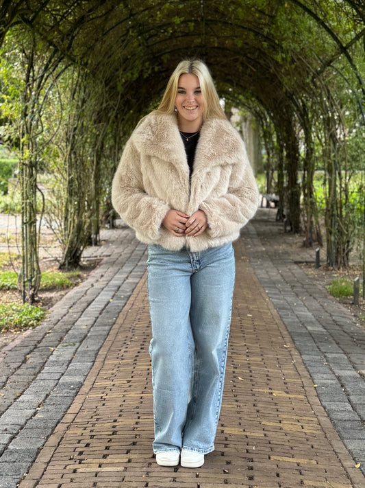Fur Jacket Beige
