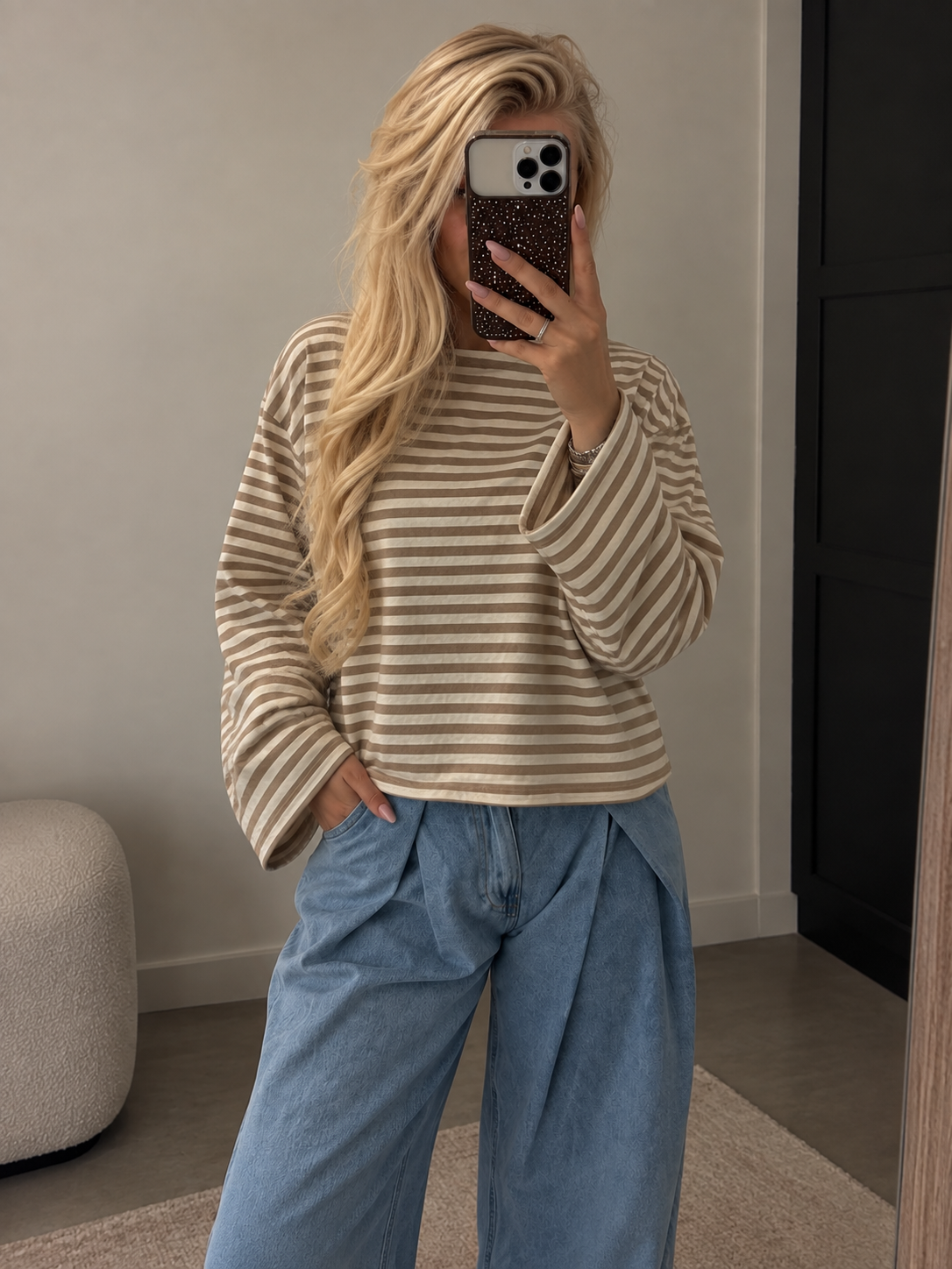 Striped Longsleeve Beige