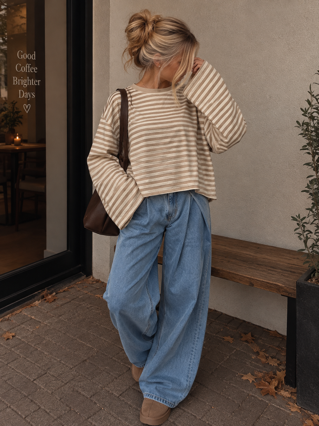 Striped Longsleeve Beige