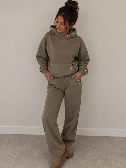 Studs Jogger Olive