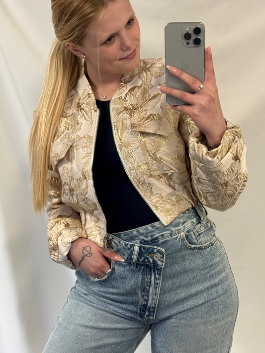 Golden Cropped Bomber