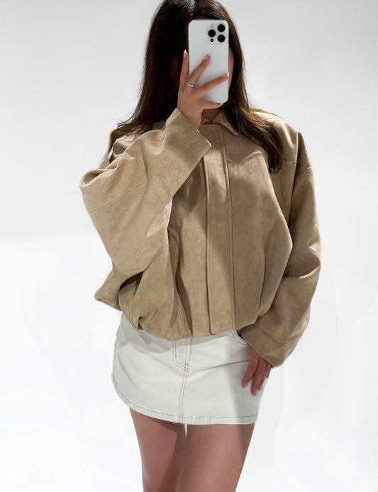 Suède Jacket Beige