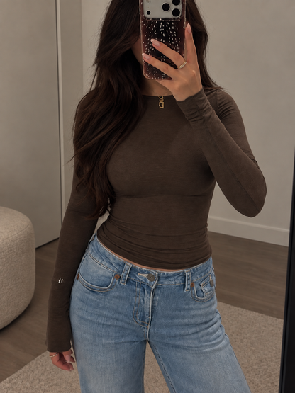 Basic Cashmere Top Bruin