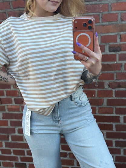 Stripe T-Shirt Beige