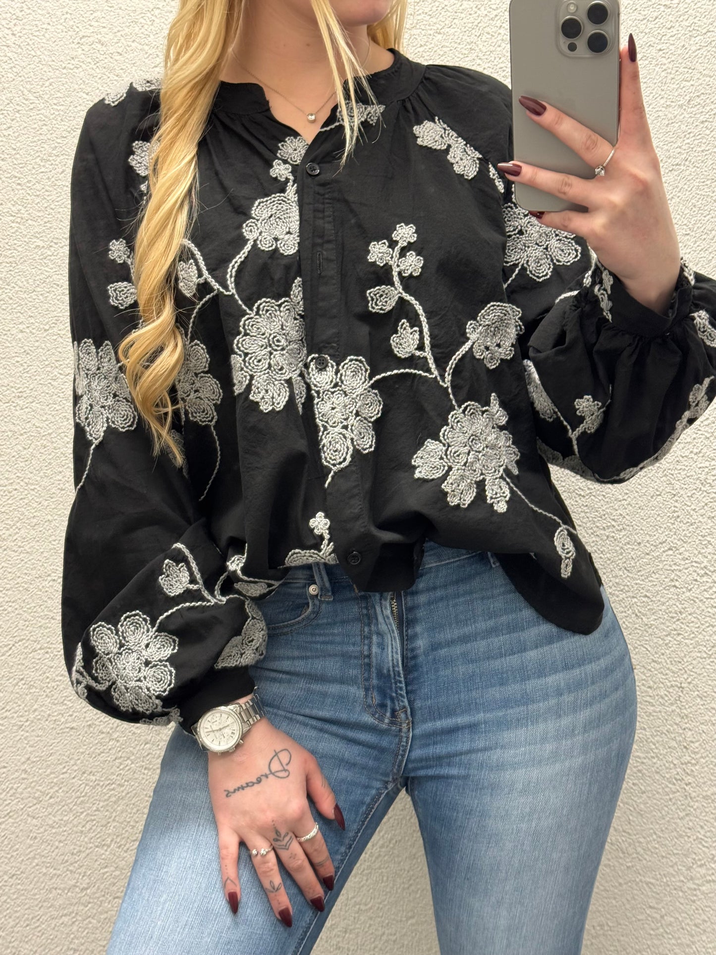 Maya Blouse Zwart