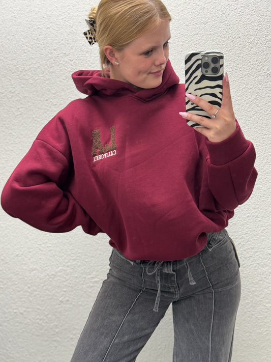 LA Hoodie Bordeaux