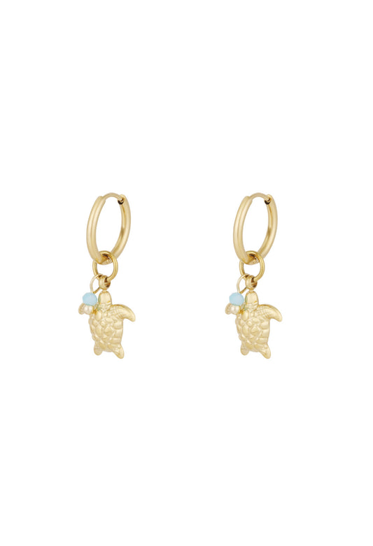 Turtle Oorbellen Goud