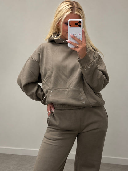 Studs Hoodie Olive