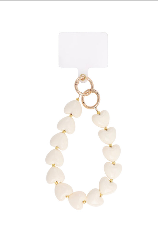 Telefoonkoord White Heart