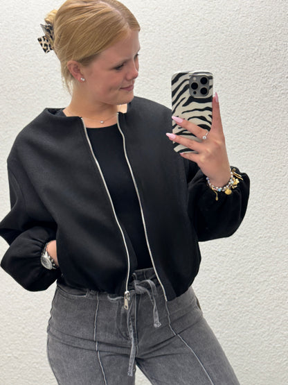 Soft Bomber Zwart