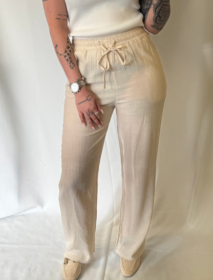Evi Wide Leg Beige