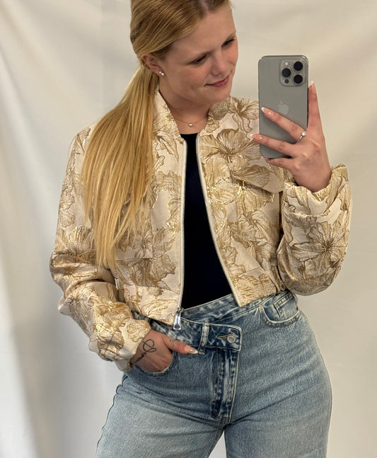 Golden Cropped Bomber