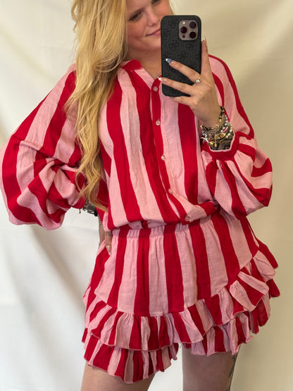 Striped Set Roze