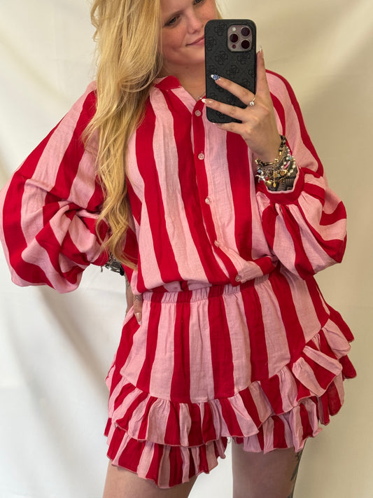 Striped Set Roze