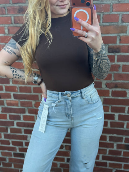 Basic T-shirt Bruin
